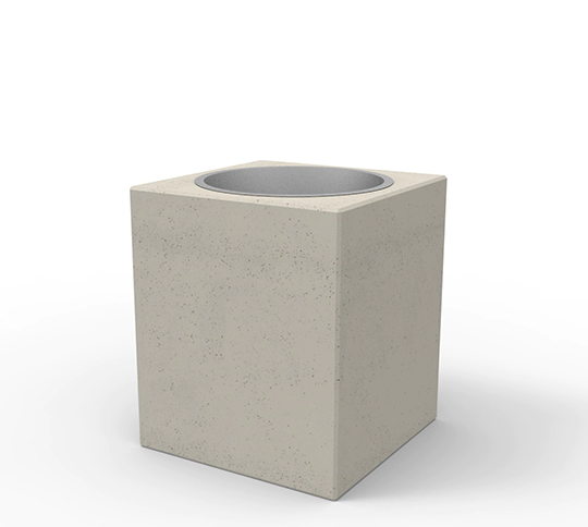 Unowocześniona wersja kosza ulicznego WEGA wykonana w technologii betonu architektonicznego. Kosz o pojemności 30 litrów.