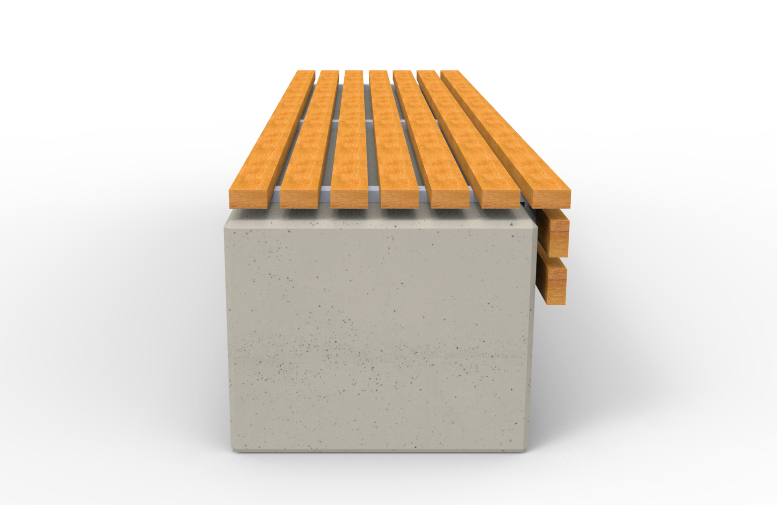 Ławka z betonu architektonicznego Relax 4.0 bez oparcia od producenta małej architektury parkowej. 