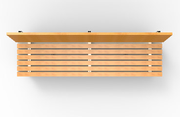 Nowoczesna ławka zewnętrzna, wykonana w minimalistycznym stylu, dostępna w wieluwariantach kolorystycznych. Wykończenie w technologii betonu architektonicznego.