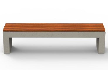 Nowoczesna ławka bez oparcia wykonana w technologii betonu architektonicznego 