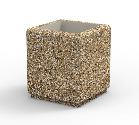 Kwadratowe donice betonowe z serii produktów LARGO VACANT. Dostępne w ofercie firmy STYL-BET.